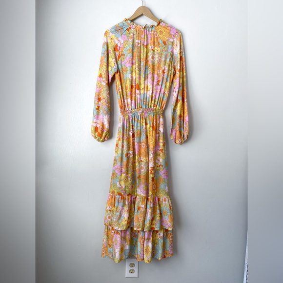 Show Me Your MuMu Cait Midi Dress Colorful Floral Print Small - Picture 11 of 13